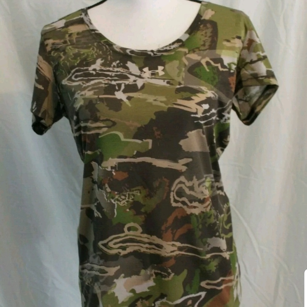Under Armour UA Threadborne forest camo shirt